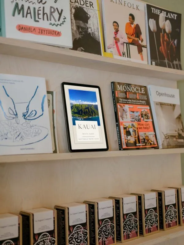 Kauai Travel Guide Bookshelf mockup Kauai Travel Guide