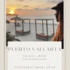 puerto vallarta travel guide Puerto Vallarta beach at sunset, travel guide cover.
