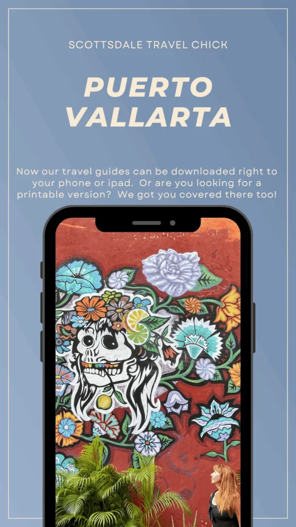 puerto vallarta travel guide Colorful skull mural in Puerto Vallarta street art.