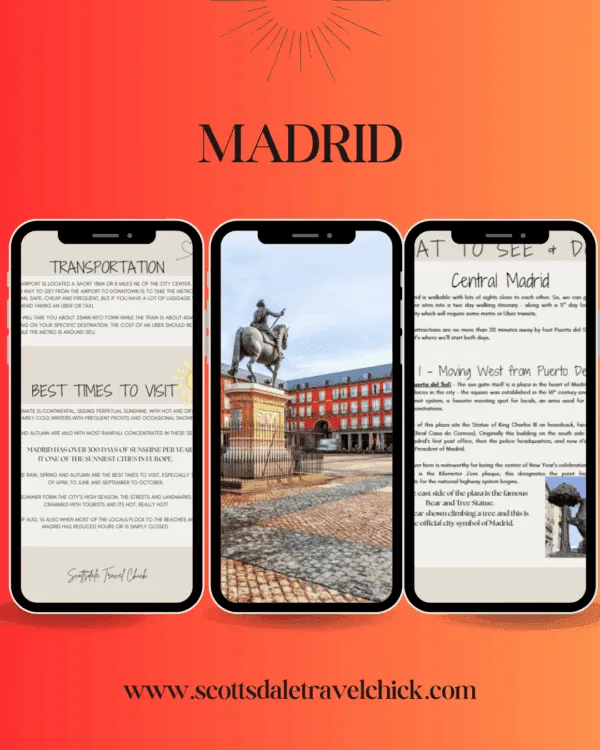 Travel guide to Madrid with transportation tips.